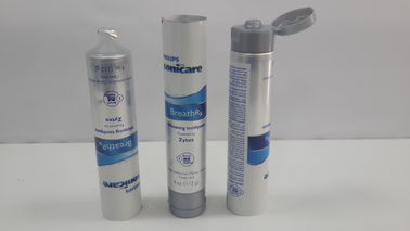 4oz Flexographic σωλήνας οδοντόπαστας εκτύπωσης ασημένιος με το διαφανές κτύπημα ώμων στην ΚΑΠ